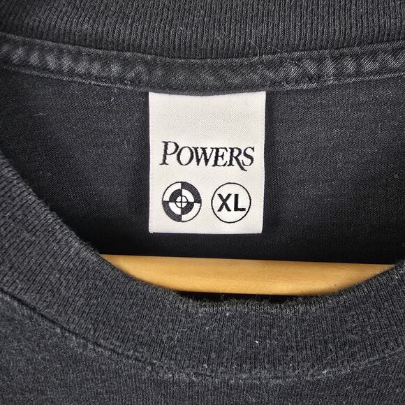 Powers Supply Black Shirt Mens XL Logo Skate Streetwear Stained - Picture 7 of 11